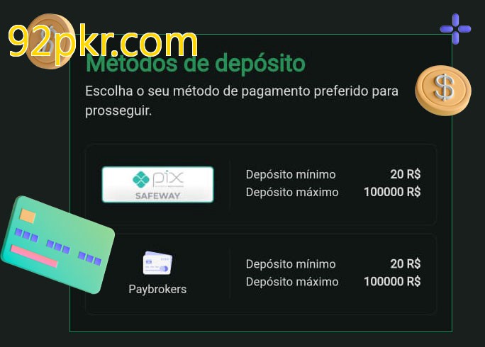 O cassino 92pkr.combet oferece uma grande variedade de métodos de pagamento