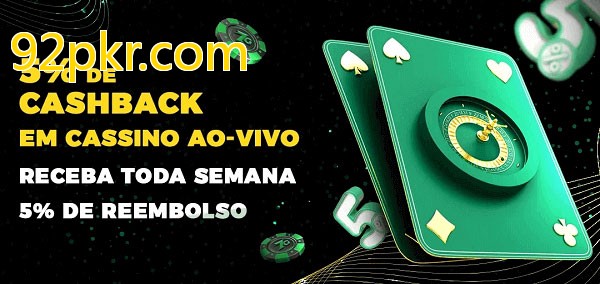 Promoções do cassino ao Vivo 92pkr.com